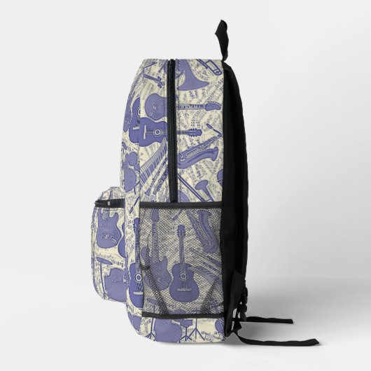 Sac À Dos Imprimé Partition et instruments VioletCream ID481 (Droite)
