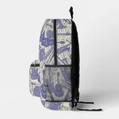 Sac À Dos Imprimé Partitions et Instruments VioletCream ID481 (Droite)