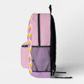 Sac À Dos Imprimé Pastel aux fraises rose (Droite)