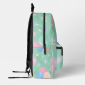 Sac À Dos Imprimé Pastel Green Backpack –Minimalist Aesthetic Travel (Gauche)