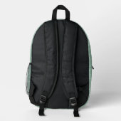 Sac À Dos Imprimé Pastel Green Géométrique Flèches Nom du monogramme (Verso)