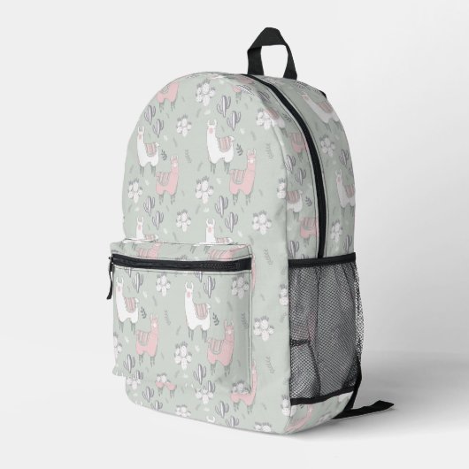 Sac À Dos Imprimé Pastel Llama Motif (Coin arrière droit)