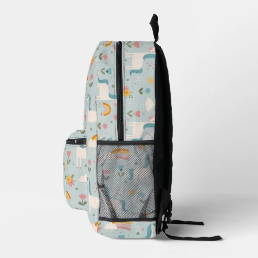Sac À Dos Imprimé Pastel mignon Rainbow Unicorn Motif (Droite)