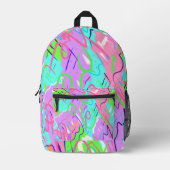 Sac À Dos Imprimé Pastel Pop Art Abstrait (Recto)