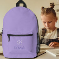 Pastel Purple couleur unie monogrammée