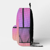 Sac À Dos Imprimé Pastel Purple Pink Coral Ombre - énorme monogramme (Droite)