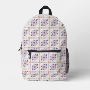 Sac À Dos Imprimé Pastel violet Carrelage décoratif coloré