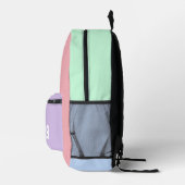 Sac À Dos Imprimé Pastels multicolores Personnalisés (Droite)