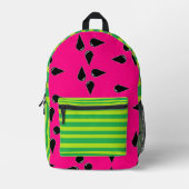 Sac à dos imprimé pastèque en rose et vert (Recto)