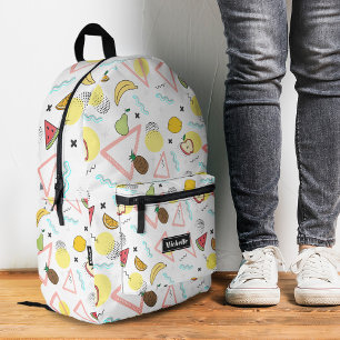 Sac À Dos Imprimé Pastèque tropicale Banana Ananas Blanc élégant