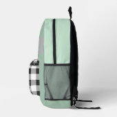 Sac À Dos Imprimé Patch brodé de monogramme pastel mignon Plaid de B (Droite)