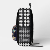 Sac À Dos Imprimé Patchwork Géométrique Diamant Monogramme Arlequin (Droite)