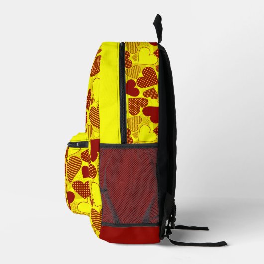 Sac À Dos Imprimé 'Patchwork Hearts' Backpack  (Droite)