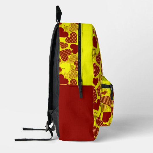 Sac À Dos Imprimé 'Patchwork Hearts' Backpack  (Gauche)