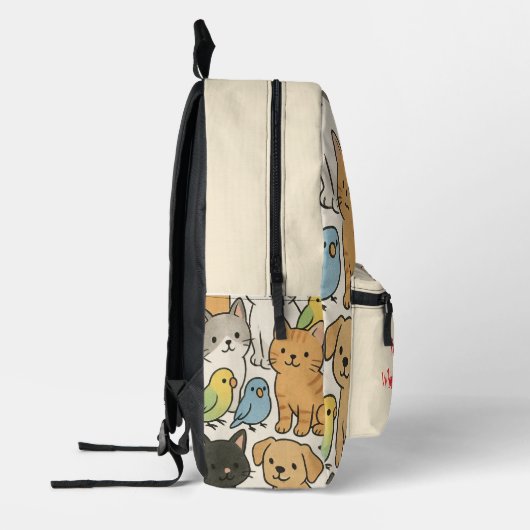 Sac À Dos Imprimé Pâtes, ailes et Whiskers (Gauche)