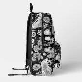 Sac À Dos Imprimé Patinage classique Roller Patins Noir Blanc (Gauche)