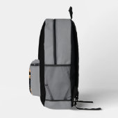 Sac À Dos Imprimé Patron de couleur noire (Droite)