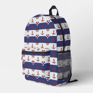 Sac À Dos Imprimé Patteries Nautical Stars and Stripes
