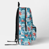 Sac À Dos Imprimé Pattern de Tropical Teal Geometric Abstract (Gauche)