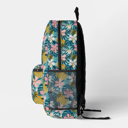 Sac À Dos Imprimé Pattern tropical hibiscus (Droite)