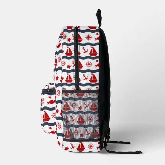 Sac À Dos Imprimé Patterns maritimes (Droite)