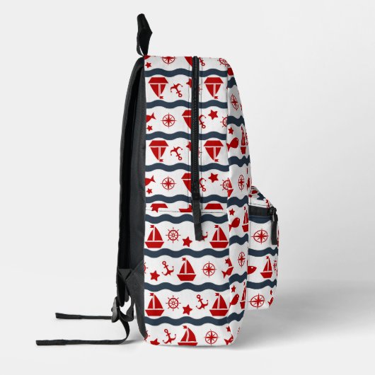 Sac À Dos Imprimé Patterns maritimes (Gauche)