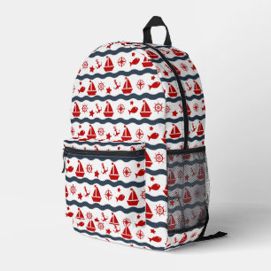 Sac À Dos Imprimé Patterns maritimes