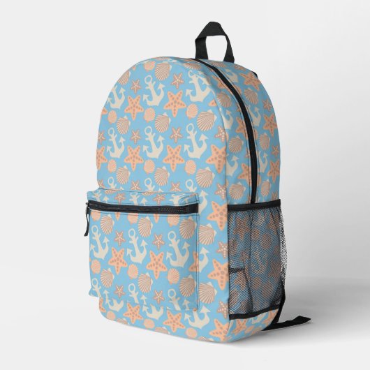 Sac À Dos Imprimé Patterns pastel nautical (Coin arrière droit)
