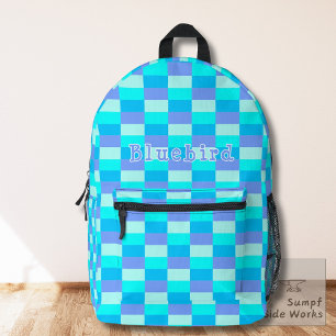 Sac À Dos Imprimé Patters bleus