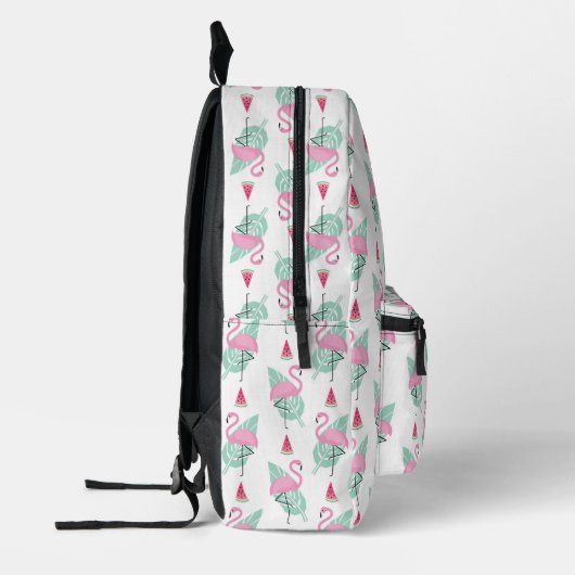 Sac À Dos Imprimé Patters Flamingo et Watermelon Pastel (Gauche)