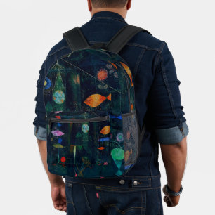 Sac À Dos Imprimé Paul Klee Fish Magic Peinture Abstraite Art graphi
