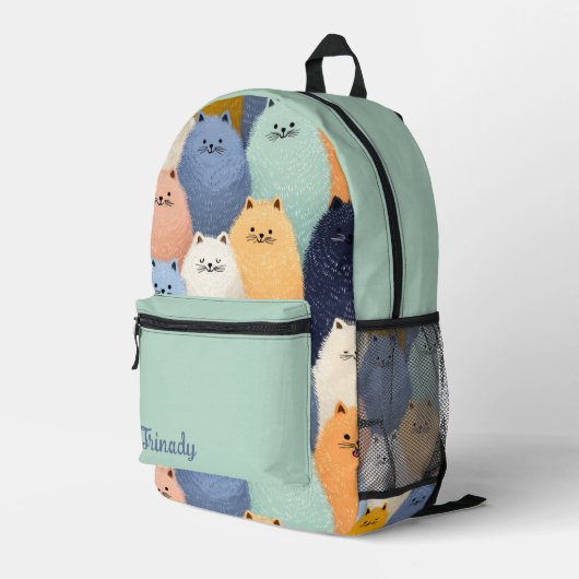 Sac À Dos Imprimé Pays des Moustaches (Coin arrière droit)