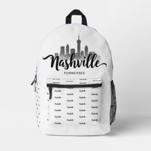 Sac À Dos Imprimé Paysage minimaliste de Nashville, ville du Tenness