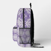 Sac À Dos Imprimé Paysley violet et blanc (Droite)