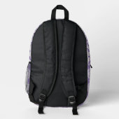 Sac À Dos Imprimé Paysley violet et blanc (Verso)