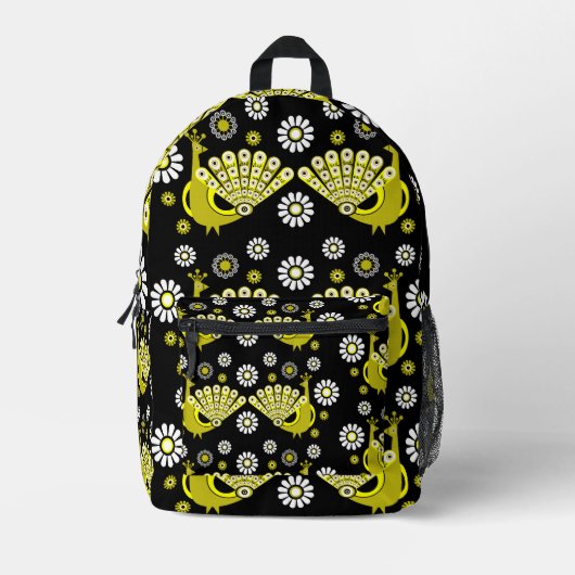 Sac À Dos Imprimé Peacock Bird Art graphique (Recto)