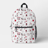 Sac À Dos Imprimé PEANUTS | Motif rouge et noir (Recto)