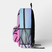 Sac À Dos Imprimé Pearlescent Purple and Sky Blue Fern Pattern  (Droite)