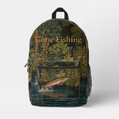Sac À Dos Imprimé Pêche à la mouche rustique (Recto)