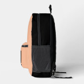 Sac À Dos Imprimé Pêche tendance et noir avec nom Monogram (Droite)