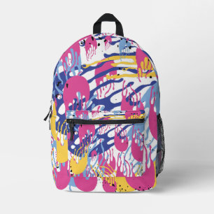 Sac À Dos Imprimé Peint.