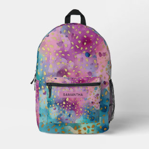 Sac À Dos Imprimé Peinture Abstraite colorée Art (15)