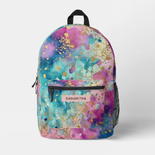 Sac À Dos Imprimé Peinture Abstraite colorée Art (18)