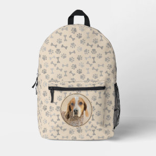 Sac À Dos Imprimé Peinture américaine anglaise sur pilon - Chien Art