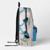 Sac À Dos Imprimé Peinture aquarelle de Wren bleu Oiseaux australien (Gauche)