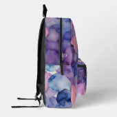 Sac À Dos Imprimé Peinture d'aquarelle rose bleu violet Fusion ar (Gauche)