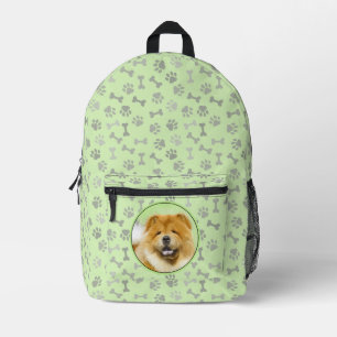Sac À Dos Imprimé Peinture de Chow Chow - Art Original de Chien Mign