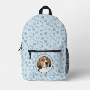 Sac À Dos Imprimé Peinture de Foxhound Anglais - Art Original de Chi