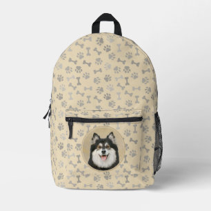 Sac À Dos Imprimé Peinture de Lapphund finnois - Art original de chi