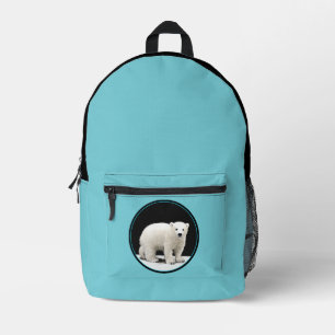 Sac À Dos Imprimé Peinture d'un ourson polaire - Art animalier origi